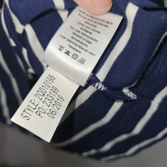 Vineyard Vines Dress Extra Small XS Mixed Stripe Navy & White Nautical Cotton - Picture 15 of 15